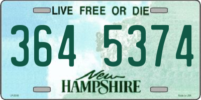 NH license plate 3645374