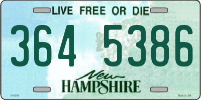 NH license plate 3645386