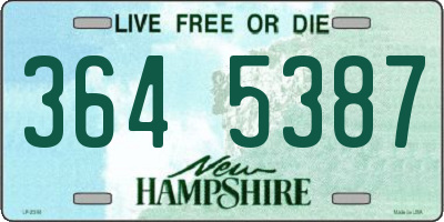 NH license plate 3645387