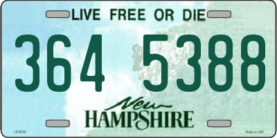 NH license plate 3645388