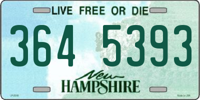 NH license plate 3645393