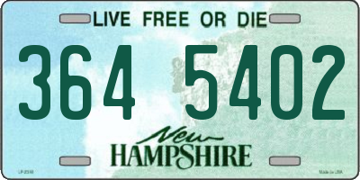 NH license plate 3645402