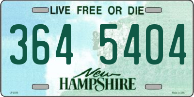 NH license plate 3645404