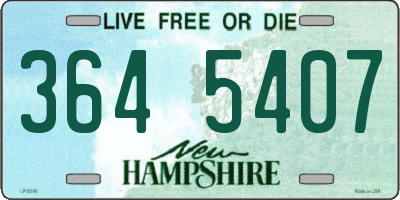 NH license plate 3645407