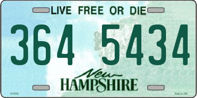 NH license plate 3645434