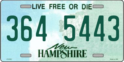 NH license plate 3645443