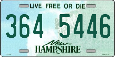 NH license plate 3645446
