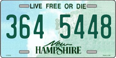NH license plate 3645448