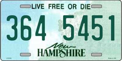 NH license plate 3645451