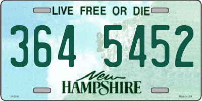 NH license plate 3645452