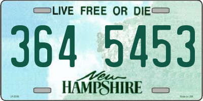 NH license plate 3645453