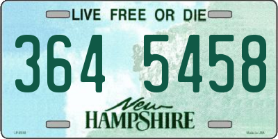 NH license plate 3645458