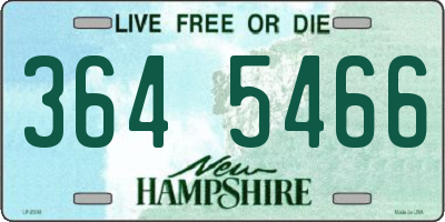 NH license plate 3645466