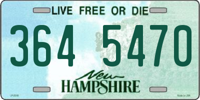NH license plate 3645470
