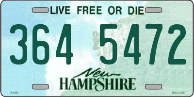 NH license plate 3645472