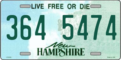 NH license plate 3645474
