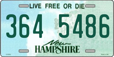 NH license plate 3645486