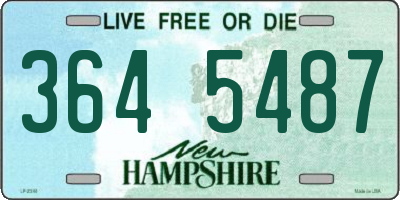 NH license plate 3645487