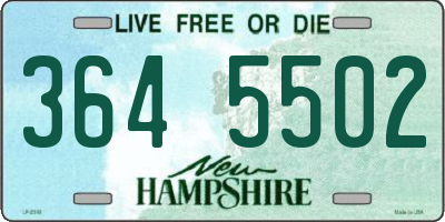 NH license plate 3645502