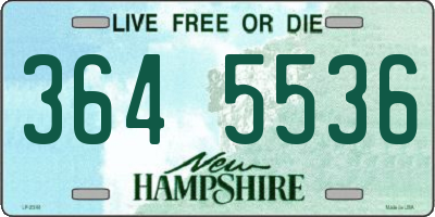 NH license plate 3645536