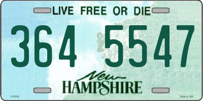 NH license plate 3645547