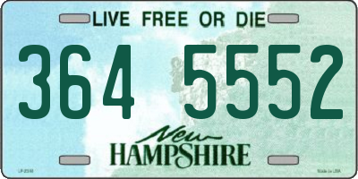 NH license plate 3645552
