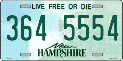 NH license plate 3645554