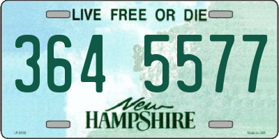 NH license plate 3645577