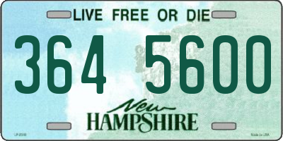 NH license plate 3645600