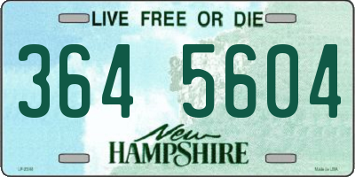 NH license plate 3645604