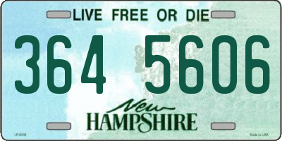 NH license plate 3645606