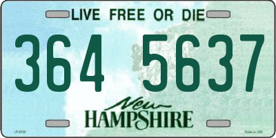 NH license plate 3645637