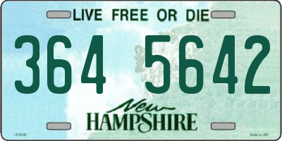 NH license plate 3645642