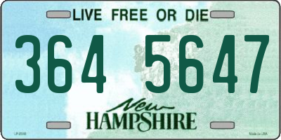 NH license plate 3645647