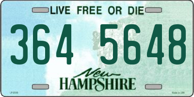 NH license plate 3645648