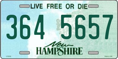 NH license plate 3645657