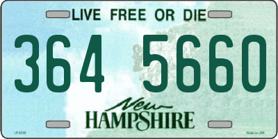 NH license plate 3645660