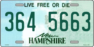 NH license plate 3645663