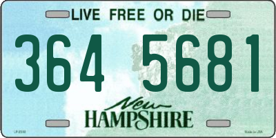 NH license plate 3645681