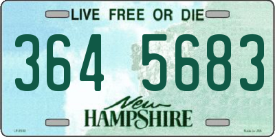 NH license plate 3645683