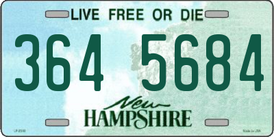 NH license plate 3645684