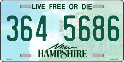 NH license plate 3645686