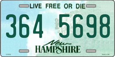 NH license plate 3645698