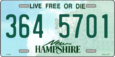 NH license plate 3645701