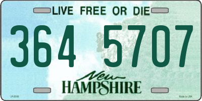 NH license plate 3645707