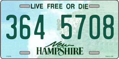 NH license plate 3645708