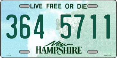 NH license plate 3645711