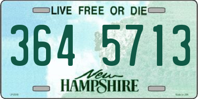 NH license plate 3645713