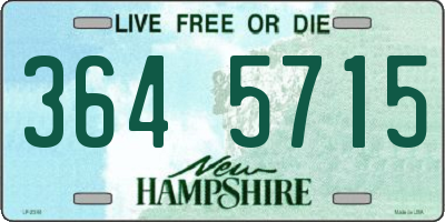 NH license plate 3645715