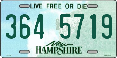 NH license plate 3645719
